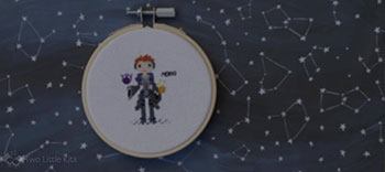 Graphic from Moira, the sassy, sarcastic scientist is now available to stitch!