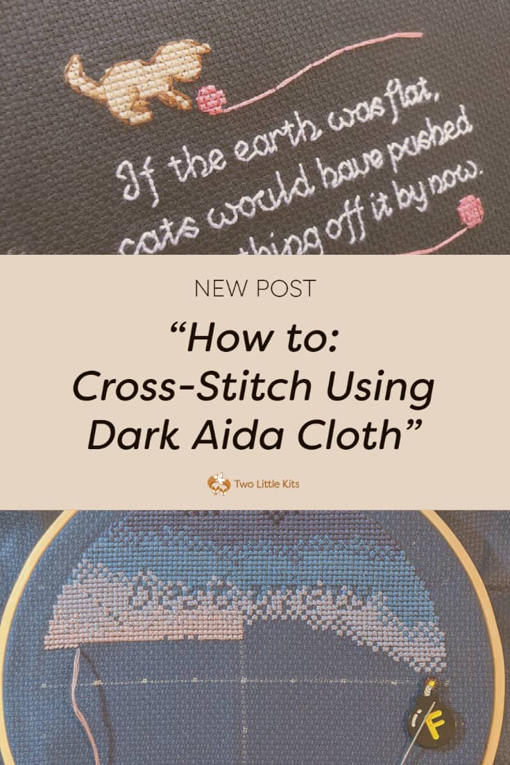 If you've had the pleasure of stitching using black Aida cloth, you know how difficult it is to use. Yes, patterns can look absolutely amazing on it as it brings out a totally different dimension, style and illusion to a piece.