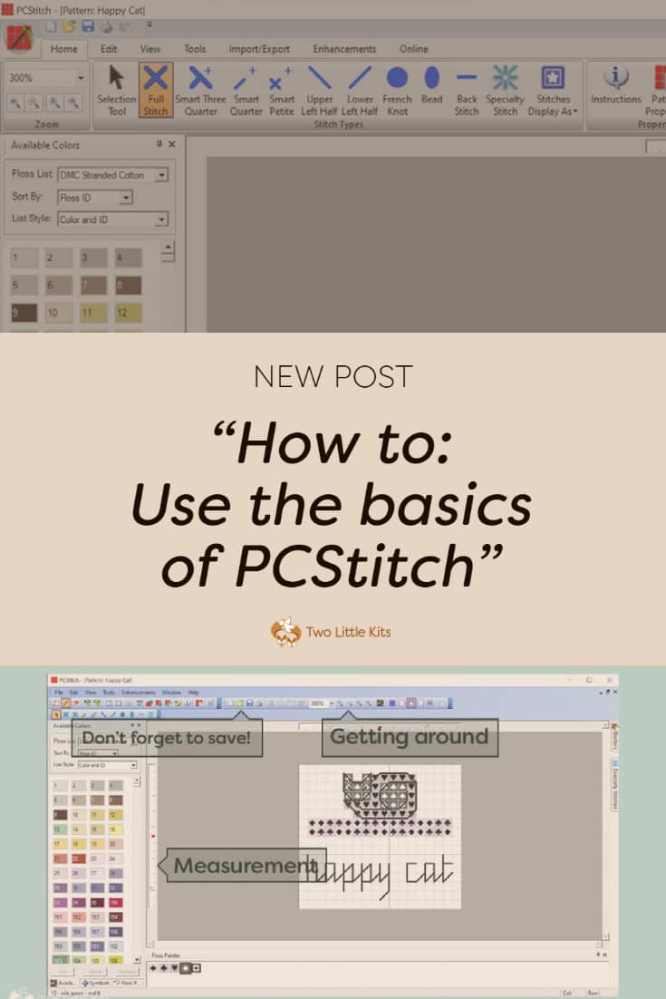 PCStitch is a PC-version-only program that allows you to create cross-stitch and blackwork patterns either for personal use or for sale. I first purchased the software back in 2018 after trying to design my own patterns using only pencils and paper and hating it. It felt clunky, time consuming and inefficient. I did some research, found a discount to PCStitch and haven't designed a pattern entirely on paper ever since.