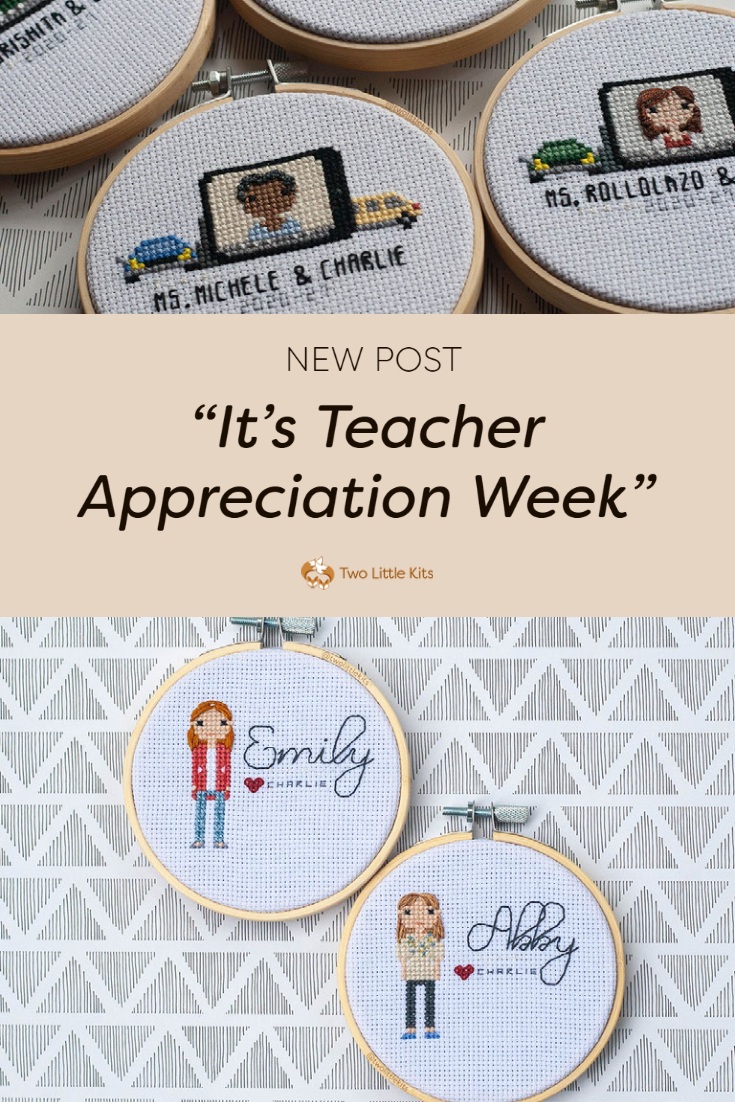 In North America, it is 'teacher appreciation week' - the first full week in May. As usual, I created my daughers some teacher gifts to say thank you. And after the year we've had, it was absolutely necessary!