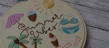 Graphic from Just in time for the warmer weather - 'Summer Vibes' stitch-along starts today!