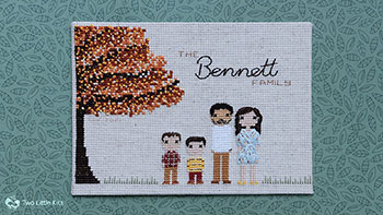 Graphic from Recent Commission - The Bennett Family Stitch People Portrait
