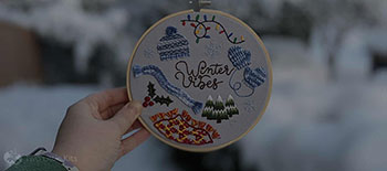 Graphic from My Current Stitch-along, 'Winter Vibes' is Coming Along Nicely!