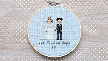 Graphic from Recent Commission - 'Los Sanguinetti Reyes' Stitch People Couple