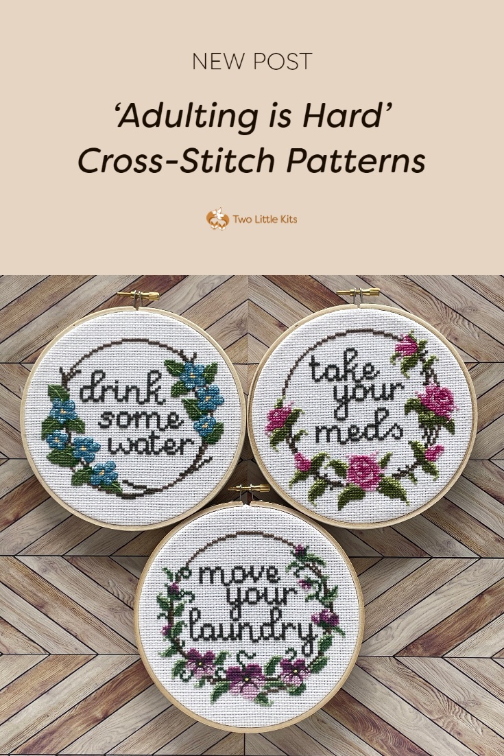 As adults, we can make things more interesting for ourselves as well as decorate our spaces to please us better. Enter my latest three new cross-stitch patterns..! 