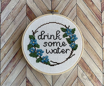 Drink Water - Cross-stitch PDF Pattern